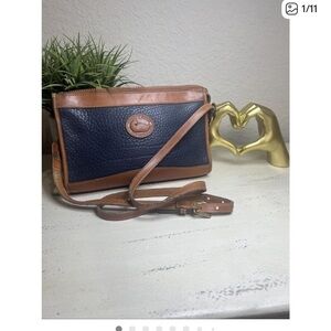 Dooney & Bourke Blue and Tan Shoulder Bag